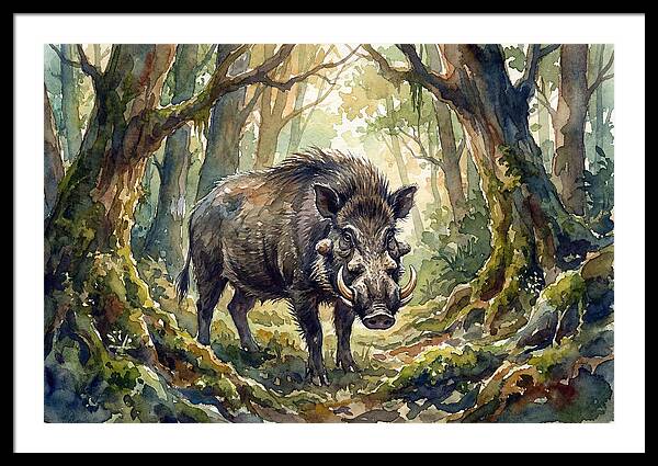 Visayan Warty Pig In The Forest