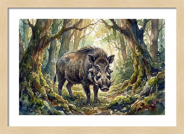 Visayan Warty Pig In The Forest