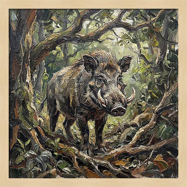 Visayan Warty Pig In The Wild