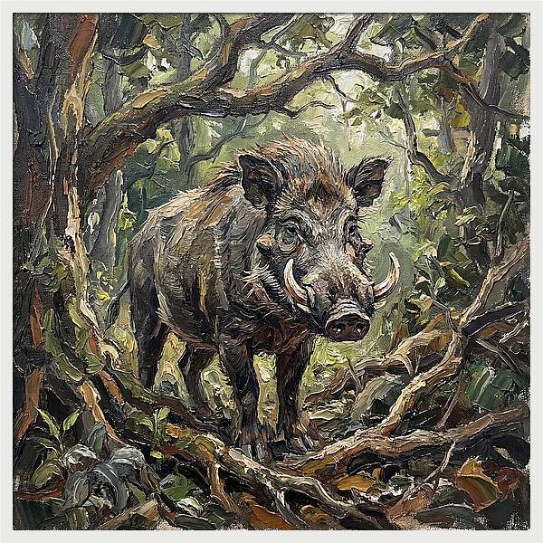 Visayan Warty Pig In The Wild