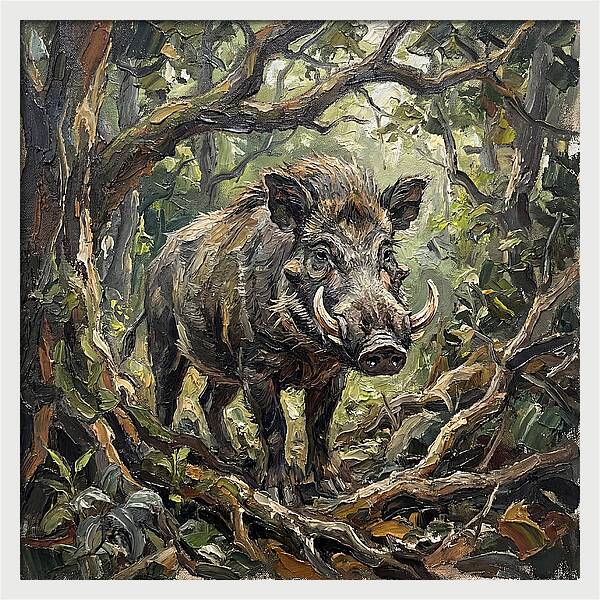 Visayan Warty Pig In The Wild