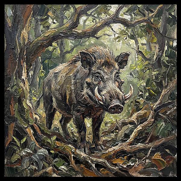 Visayan Warty Pig In The Wild