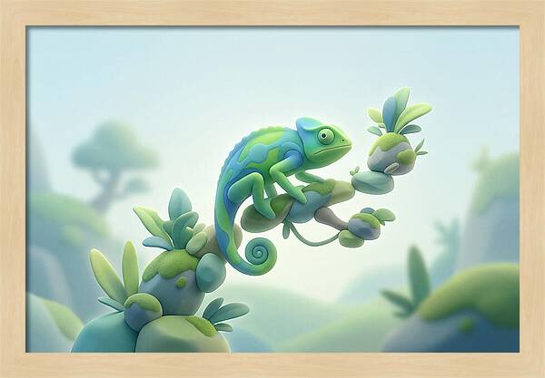 Vivid Green Panther Chameleon
