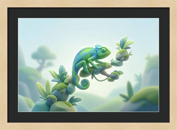 Vivid Green Panther Chameleon