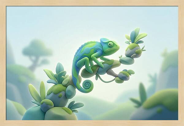 Vivid Green Panther Chameleon