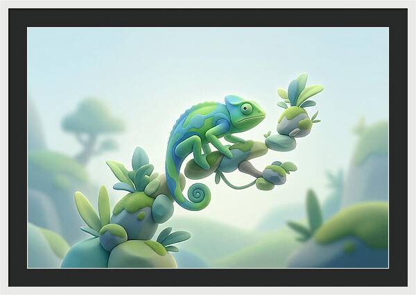 Vivid Green Panther Chameleon