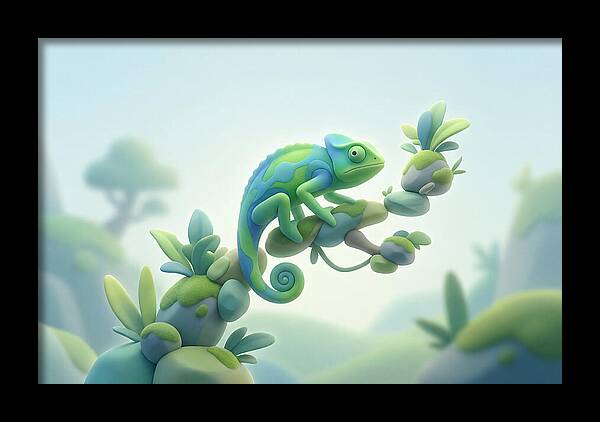 Vivid Green Panther Chameleon