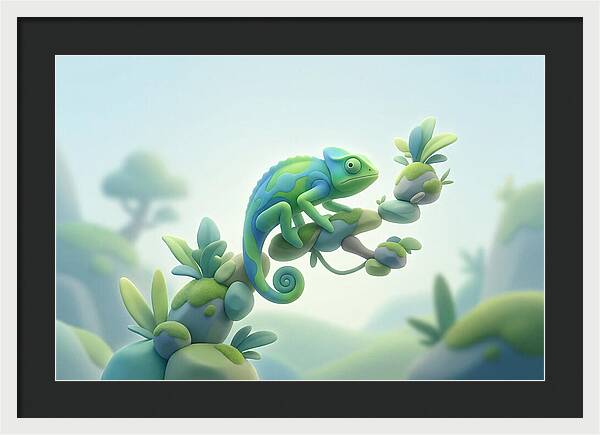 Vivid Green Panther Chameleon