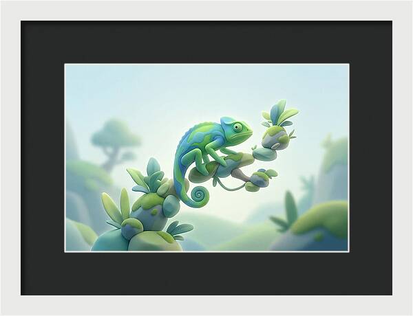Vivid Green Panther Chameleon