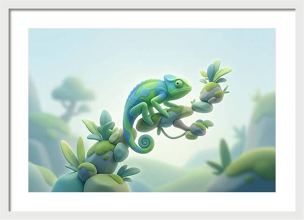 Vivid Green Panther Chameleon