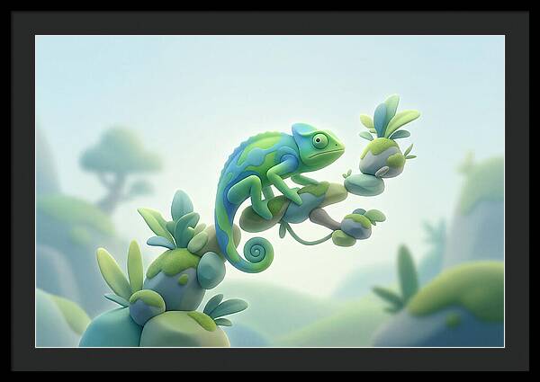 Vivid Green Panther Chameleon