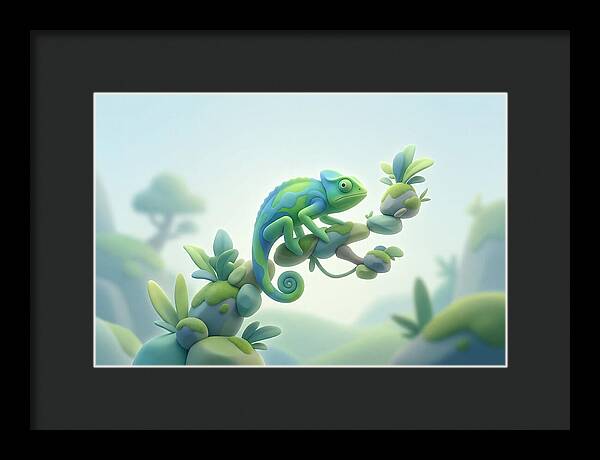 Vivid Green Panther Chameleon