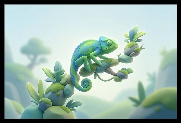 Vivid Green Panther Chameleon