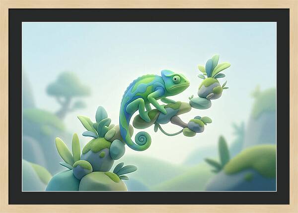 Vivid Green Panther Chameleon