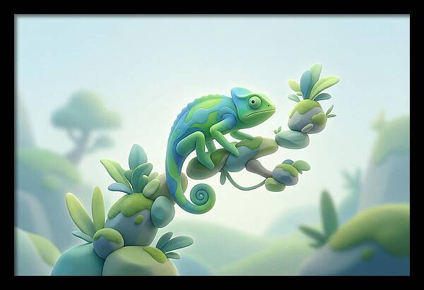 Vivid Green Panther Chameleon