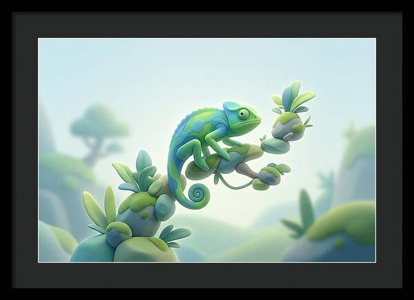 Vivid Green Panther Chameleon