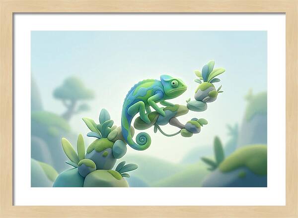 Vivid Green Panther Chameleon