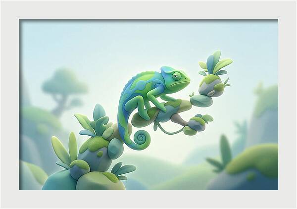 Vivid Green Panther Chameleon
