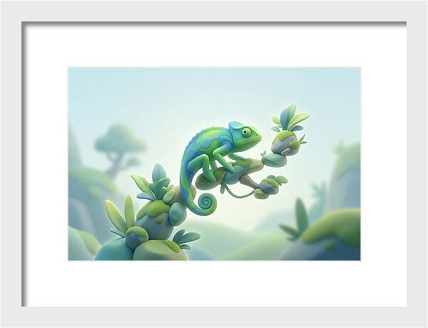 Vivid Green Panther Chameleon