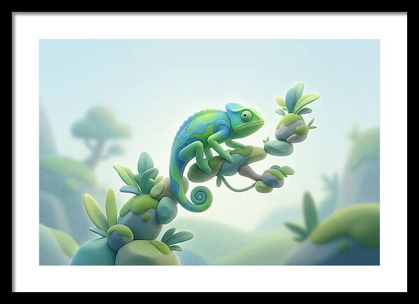 Vivid Green Panther Chameleon
