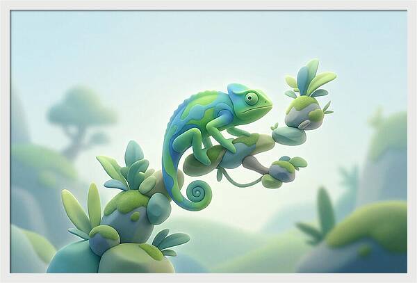 Vivid Green Panther Chameleon