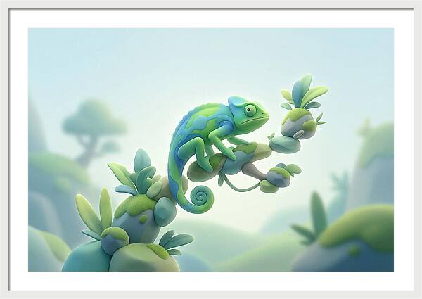 Vivid Green Panther Chameleon