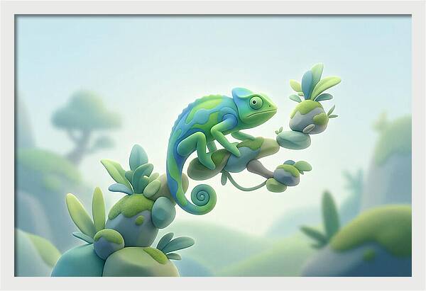 Vivid Green Panther Chameleon