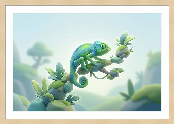 Vivid Green Panther Chameleon