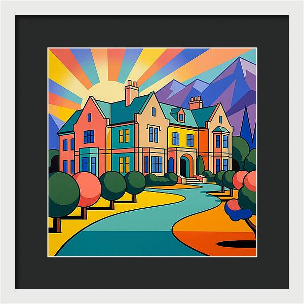 Vivid Manor Landscape Serenity