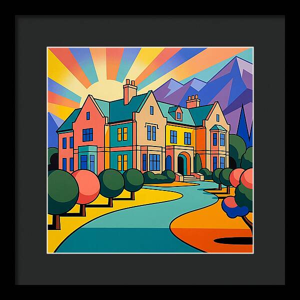 Vivid Manor Landscape Serenity