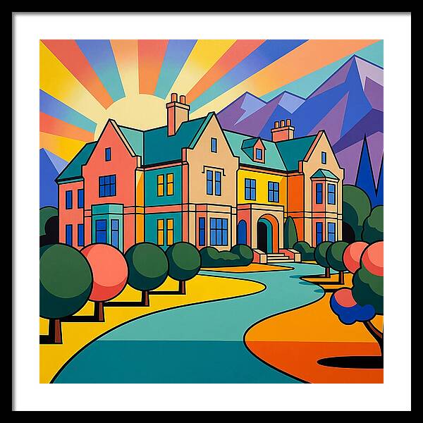 Vivid Manor Landscape Serenity