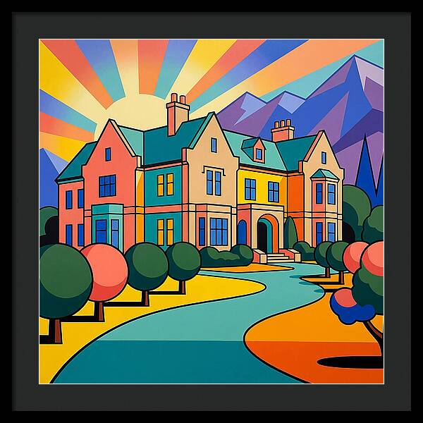 Vivid Manor Landscape Serenity