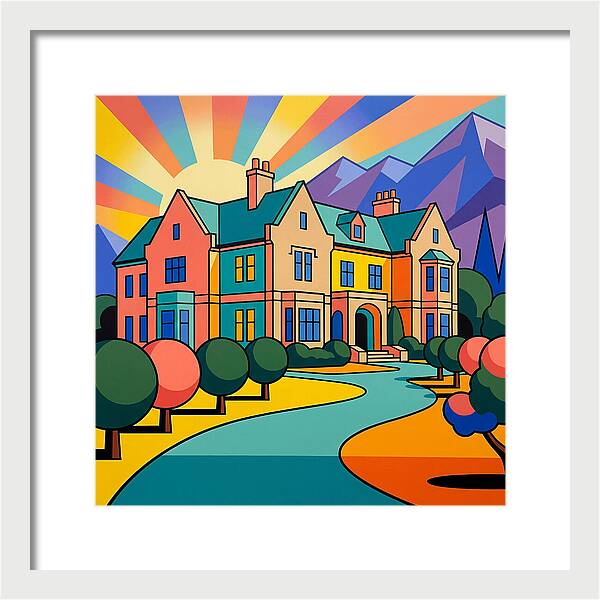 Vivid Manor Landscape Serenity