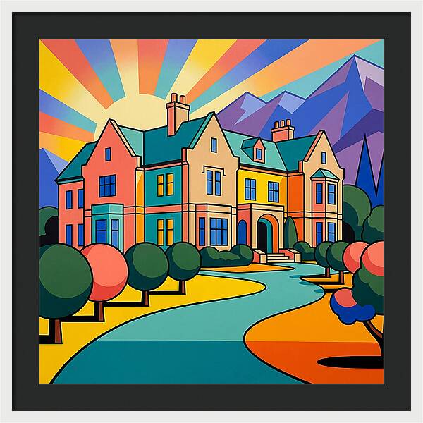 Vivid Manor Landscape Serenity