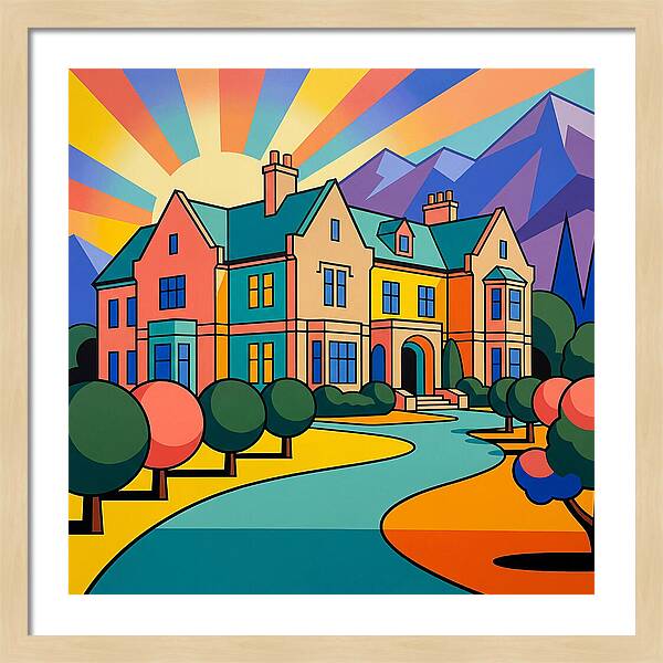 Vivid Manor Landscape Serenity