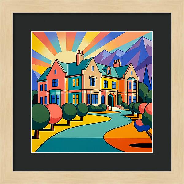 Vivid Manor Landscape Serenity