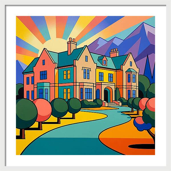 Vivid Manor Landscape Serenity