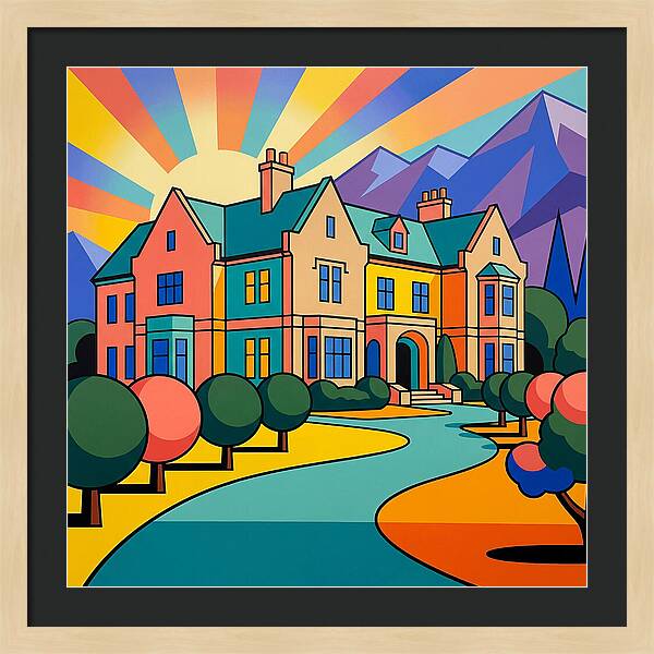 Vivid Manor Landscape Serenity