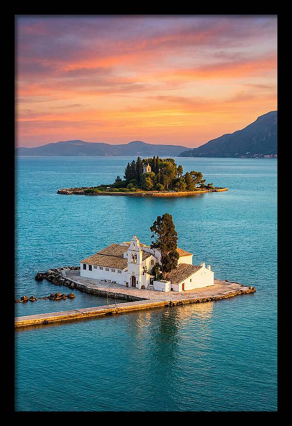 Vlacherna Monastery At Golden Hour