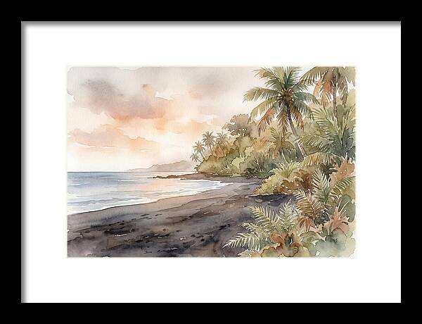 Volcanic Black Sand Beach Serenity