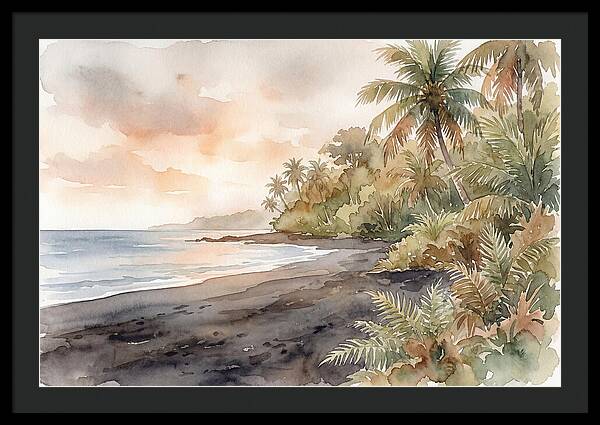 Volcanic Black Sand Beach Serenity
