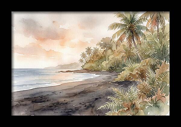 Volcanic Black Sand Beach Serenity