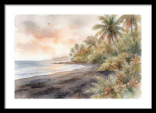 Volcanic Black Sand Beach Serenity