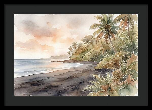 Volcanic Black Sand Beach Serenity