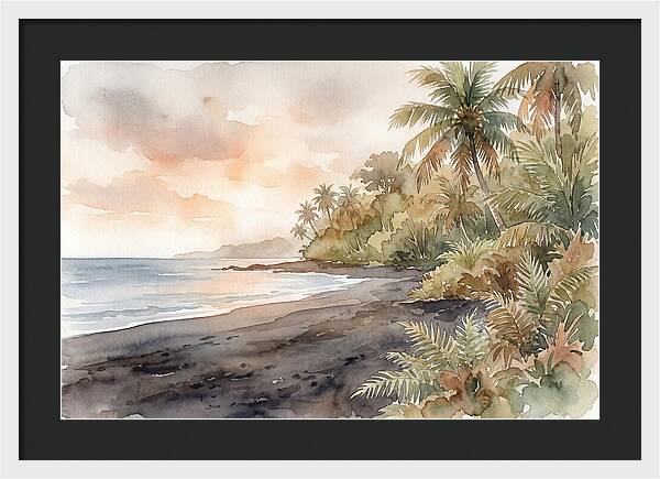 Volcanic Black Sand Beach Serenity