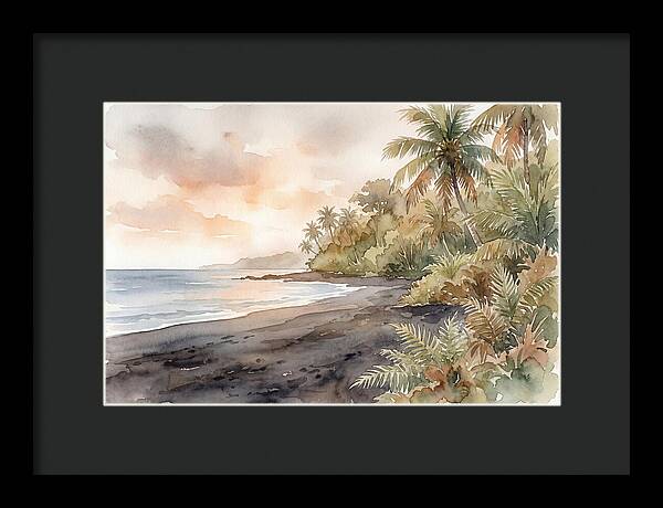 Volcanic Black Sand Beach Serenity