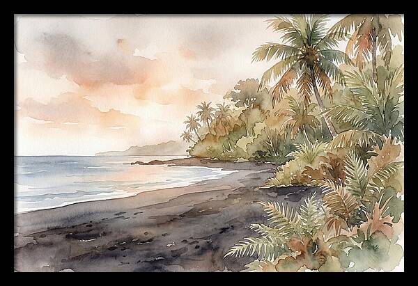 Volcanic Black Sand Beach Serenity