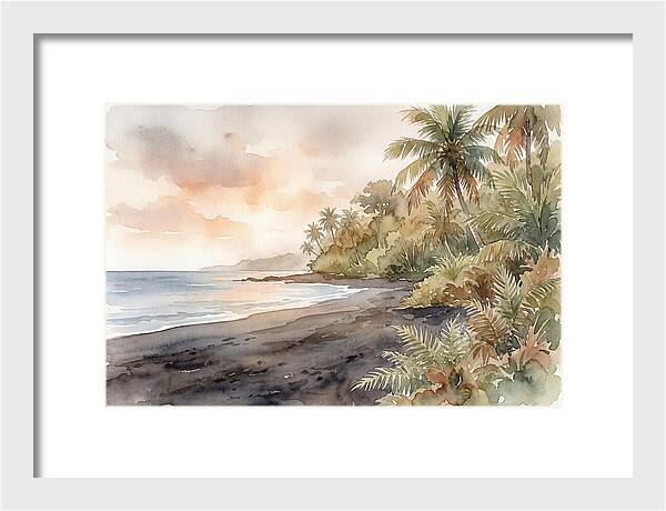 Volcanic Black Sand Beach Serenity