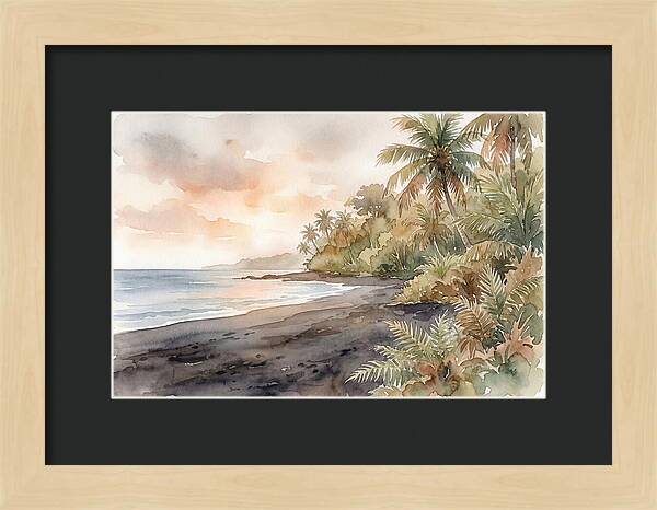 Volcanic Black Sand Beach Serenity