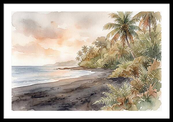 Volcanic Black Sand Beach Serenity